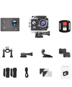 4K Sports Action Camera with WiFi Mini Cam Black