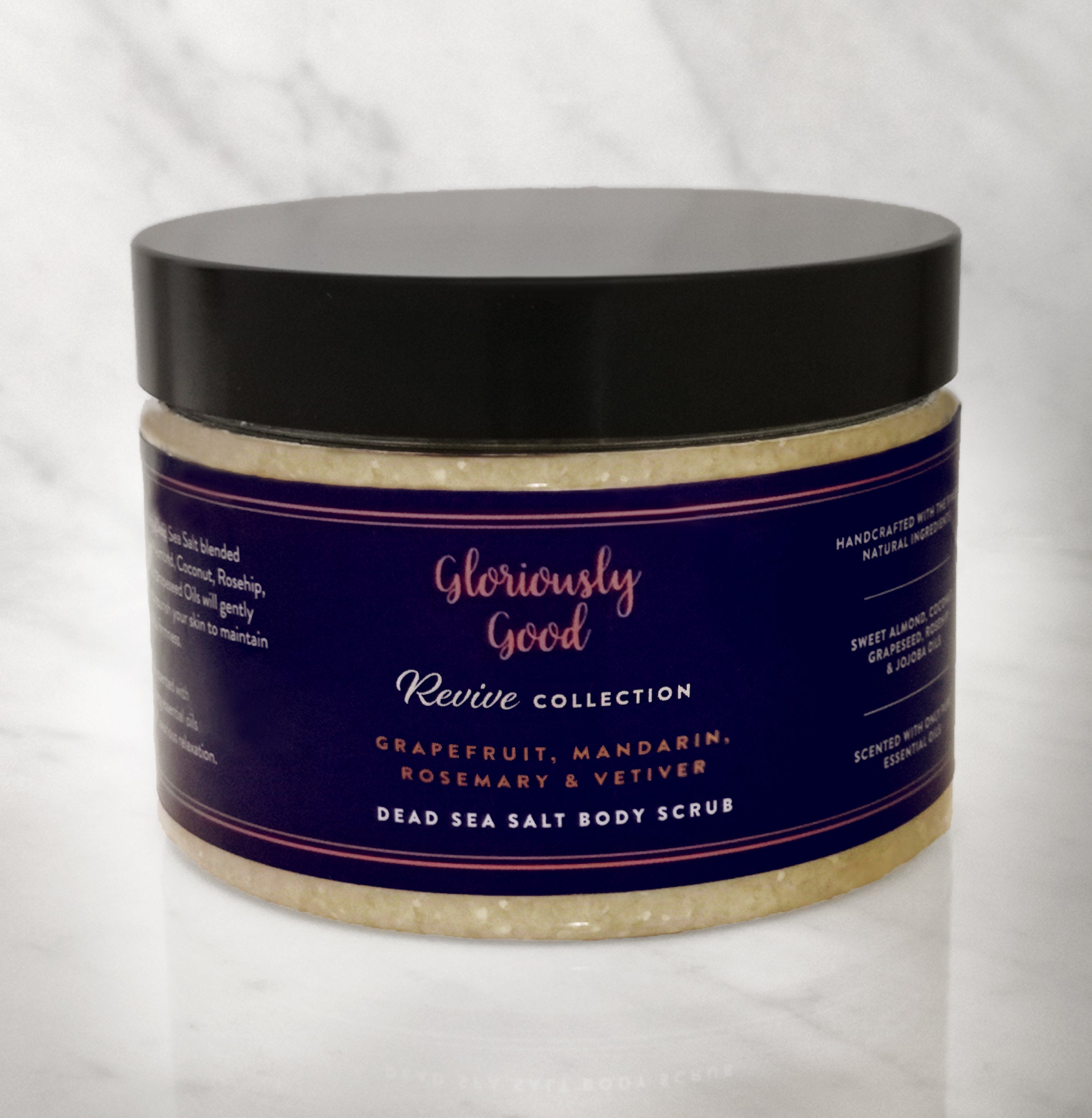Grapefruit, Mandarin, Rosemary & Vetiver Dead Sea Salt Natural Body Scrub - Image 2