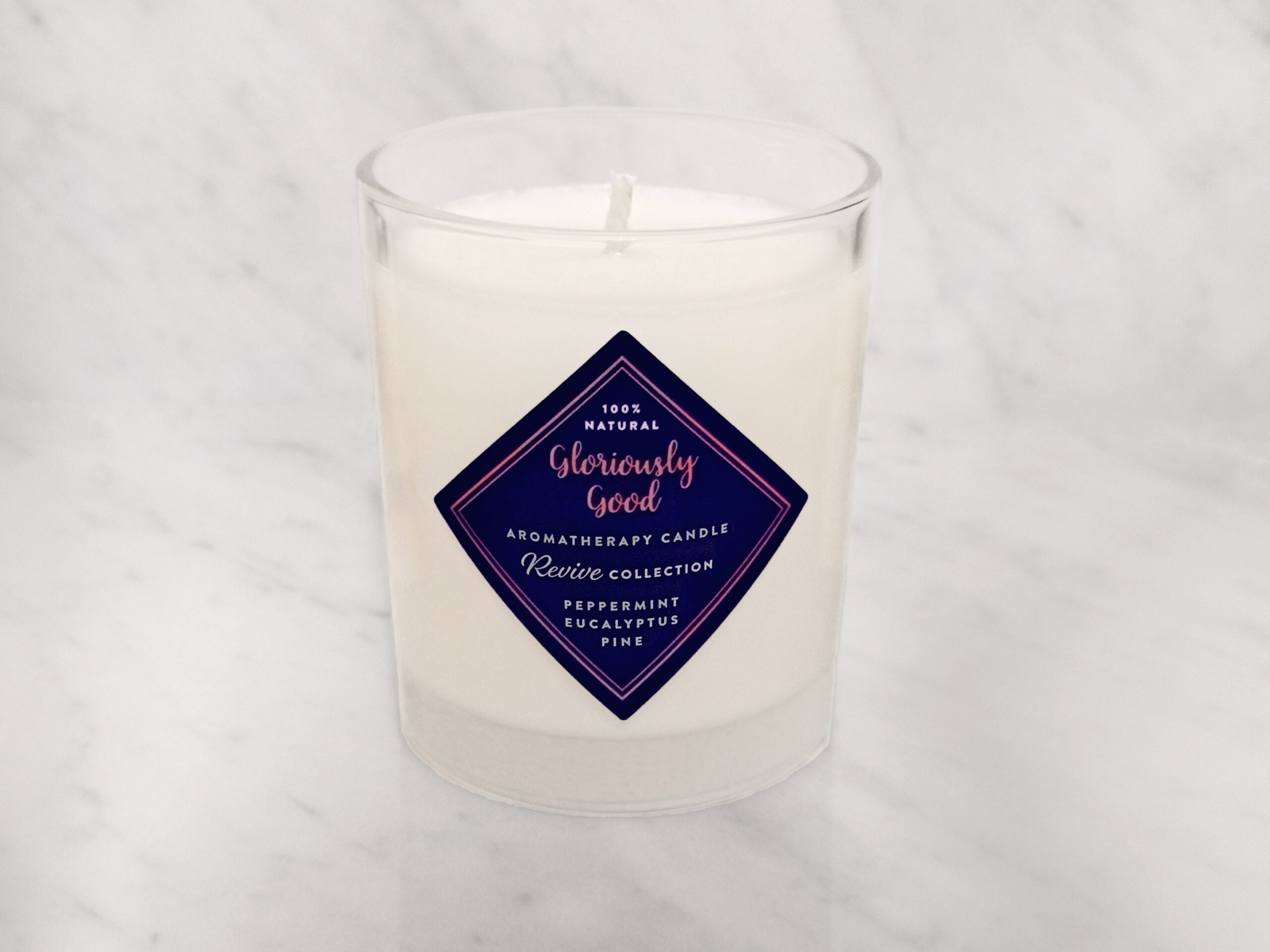 Peppermint, Eucalyptus & Pine Aromatherapy Candle with Organic Essential Oils - Image 4