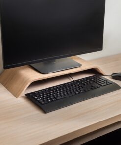 Wooden Computer Monitor Stand Riser for Desk, 6 Colors