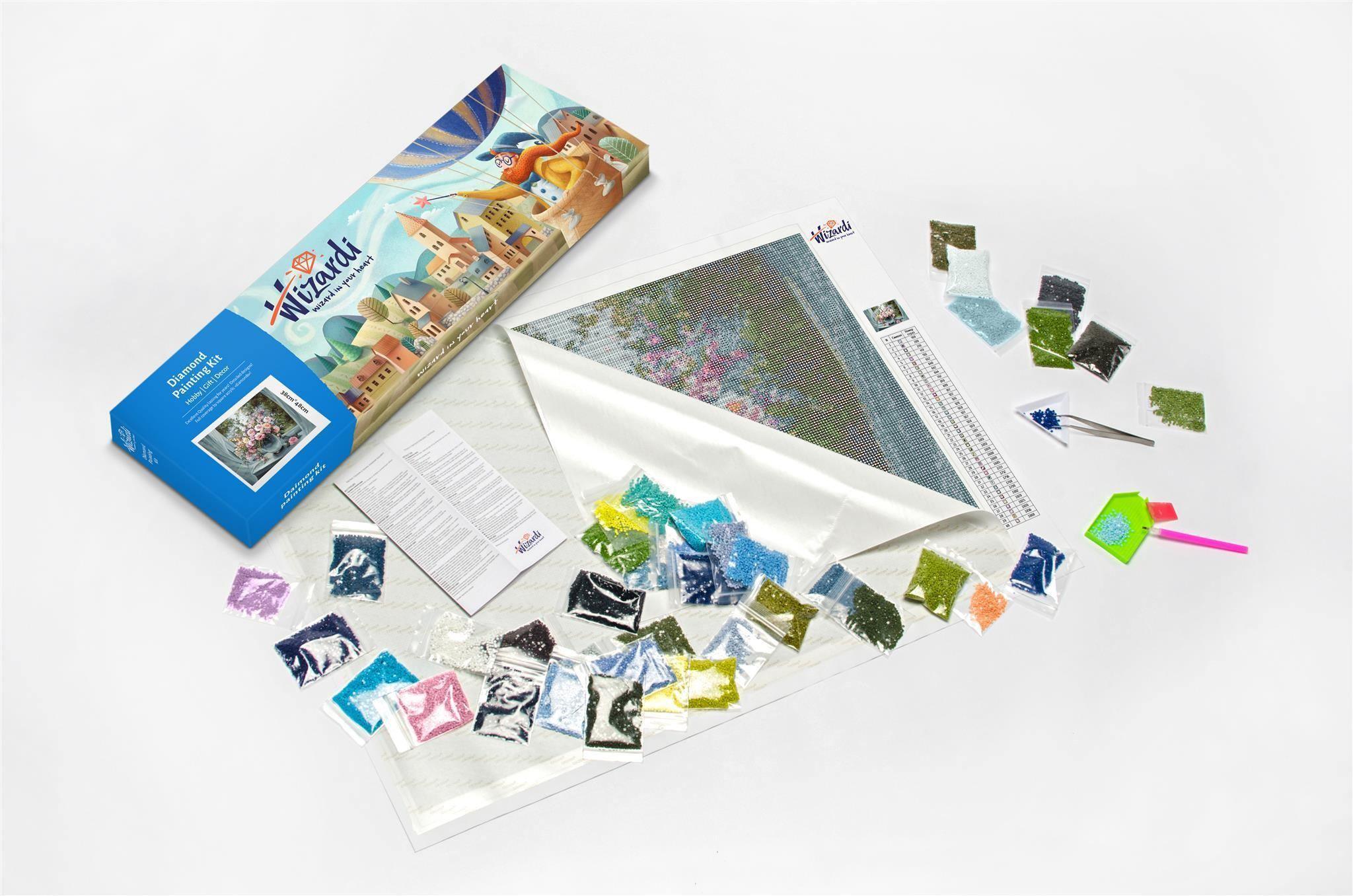 Cappuccino WD037 14.9 x 10.6 inches Wizardi Diamond Painting Kit - Image 3