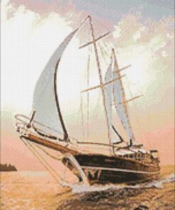 Yacht WD227 14.9 x 18.9 inches Wizardi Diamond Painting Kit