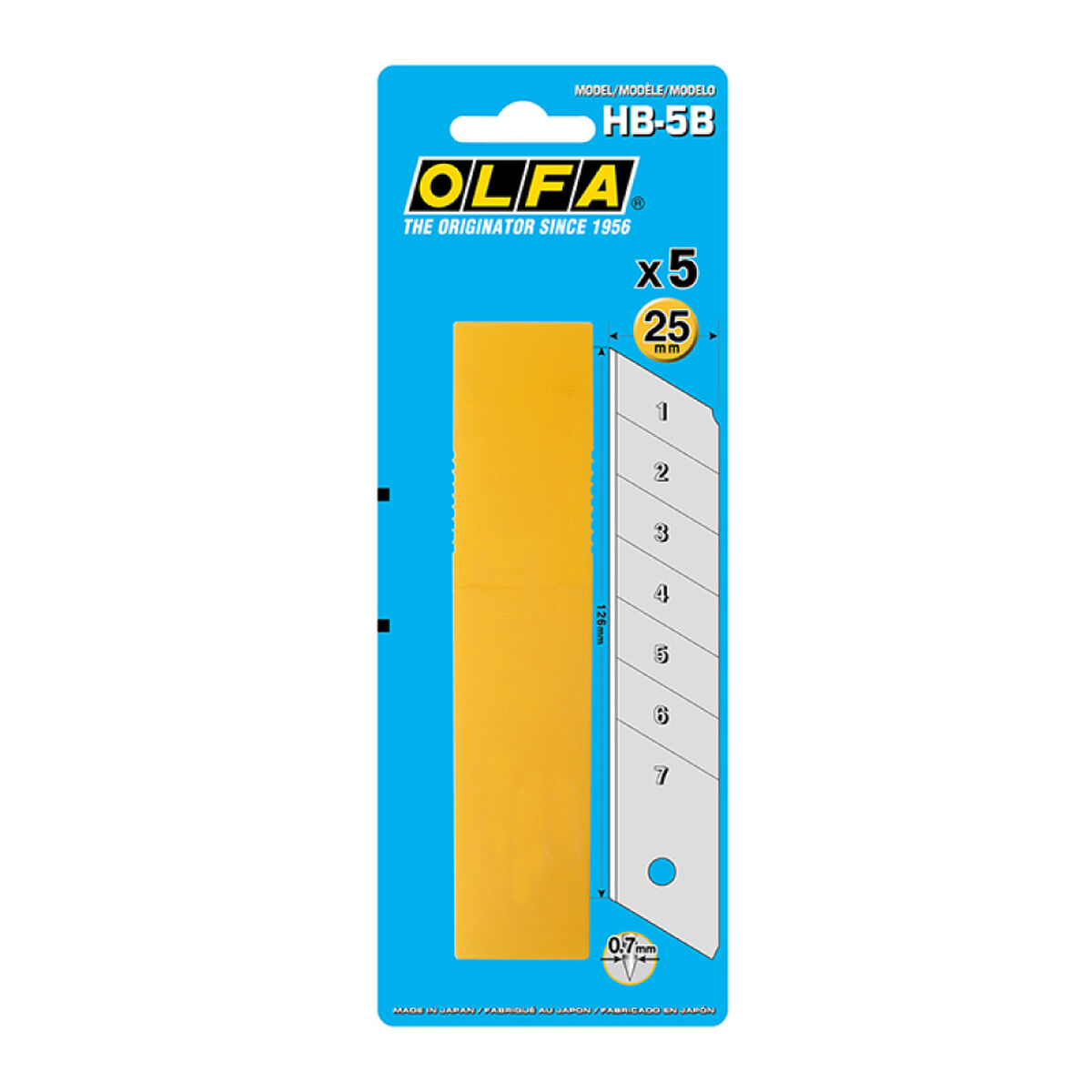 Knife Blade Olfa HB-5B 25 mm chunkable 5 Units - Image 2