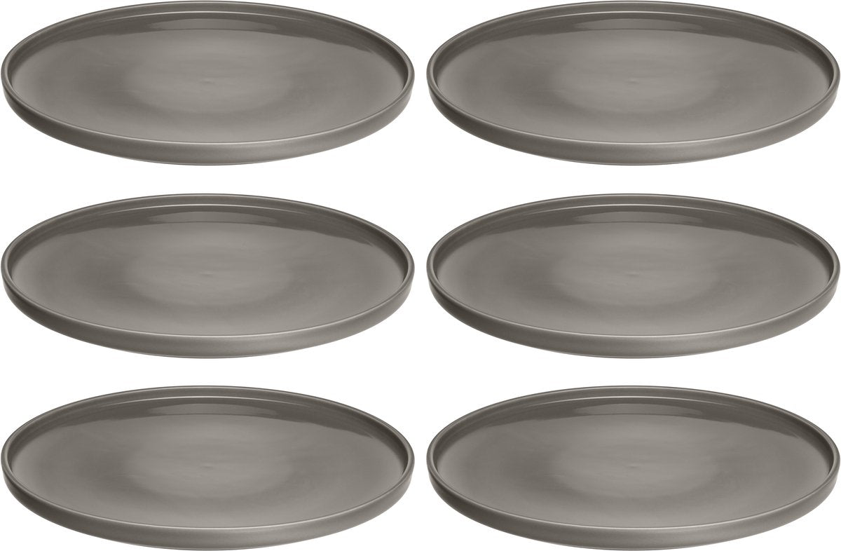 Leonardo roma plate 27cm taupe - set 6