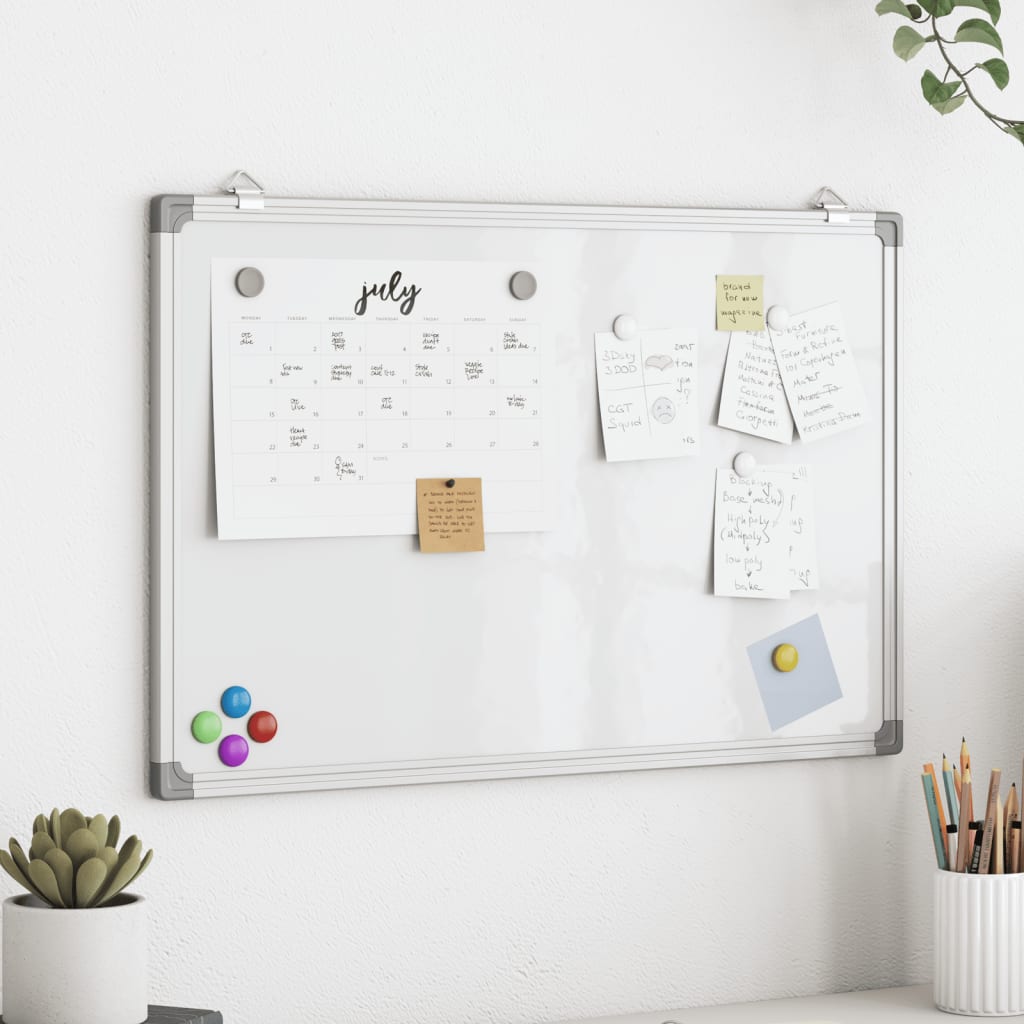 Vidaxx whiteboard magnetic 40x30x1.7 cm aluminum