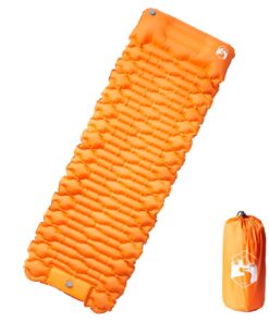 Vidaxl camping mattress with pillow self-inflating 1-person orange